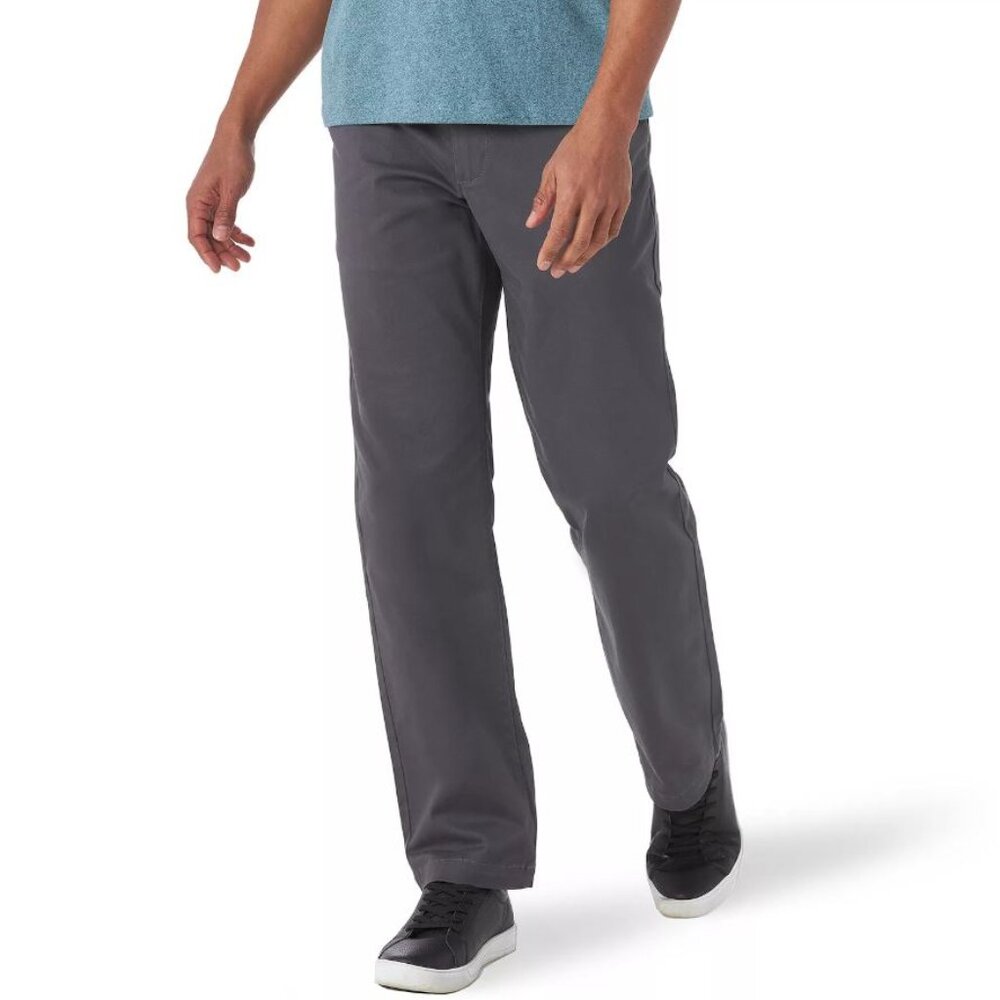 Lee Extreme Motion Men’s Athletic Fit Pants Dark Gray 32x34 Tapered Leg NWT